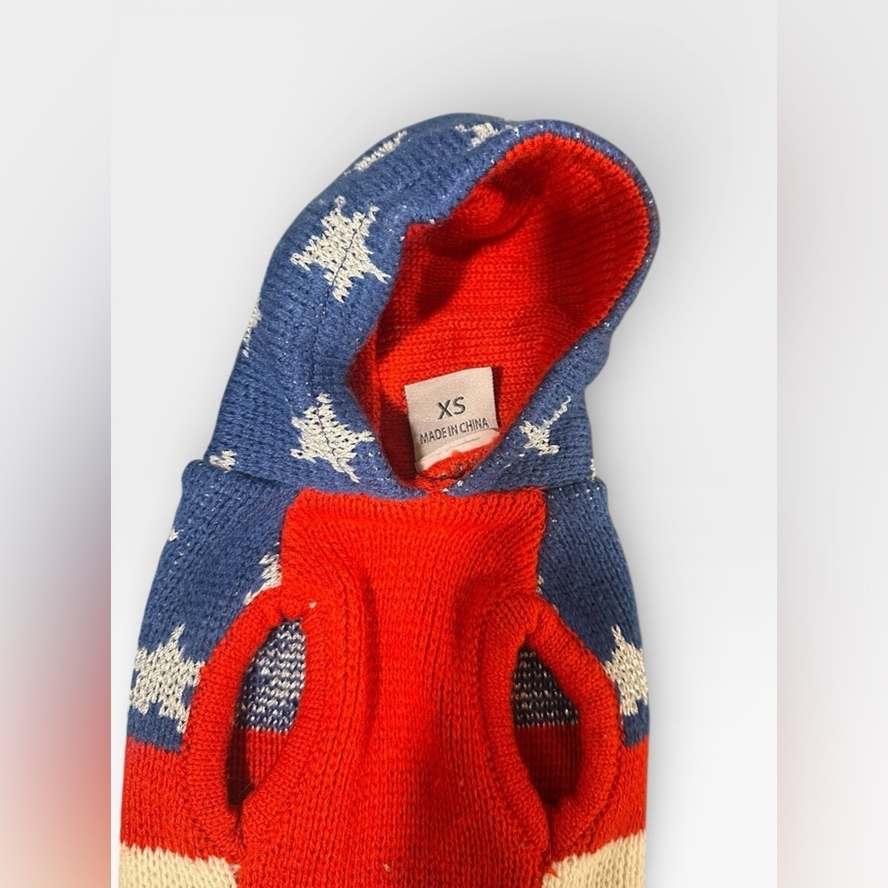 NWOT Worthy Dog American Flag Knit Sweater XS - Picture 6 of 7